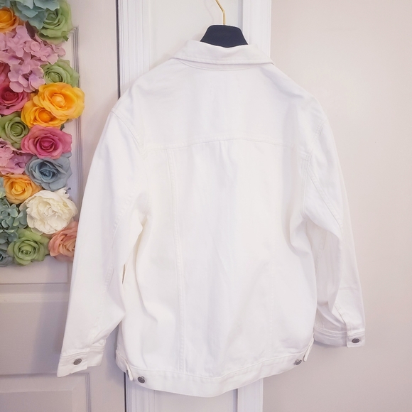 NWT MADEWELL boxy Oversize white denim jacket - Picture 14 of 16